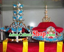 Handmade Ancient Traditional Chinese Emperor and Empress Hat Oriental Hats China Fashion