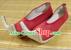 High Heel Handmade Ancient Traditional Chinese Male Handmade and Embroidered Hanfu Lotus Shoes China Shoes for Men or Boys