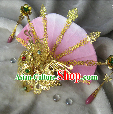 Ancient Chinese Empress Princess Phoenix Queen Crown Coronet Headpieces Headdress Hair Accessories Set