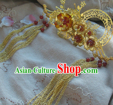 Ancient Chinese Empress Princess Phoenix Queen Crown Coronet Headpieces Headdress Hair Accessories Set