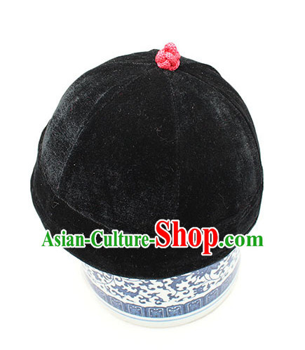 Top Handmade Classica Black Velvet Traditional Hat for Men