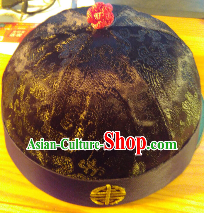 Traditional Chinese Black Hat for Men