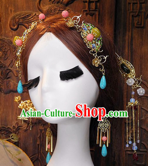 Ancient Chinese Hair Style Accessories Hair Sticks Clips Hair Pin Hair Pieces Combs Ancient Chinese Chopsticks Asian Wedding Bridal Hair Ornaments