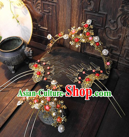 Ancient Chinese Empress Princess Queen Hair Style Accessories Hair Sticks Clips Hair Pin Hair Pieces Combs Ancient Chinese Chopsticks Asian Wedding Bridal Hair Ornaments