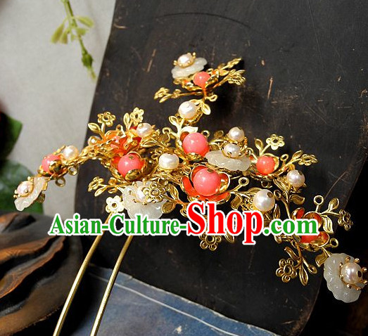 Ancient Chinese Empress Princess Queen Hair Style Accessories Hair Sticks Clips Hair Pin Hair Pieces Combs Ancient Chinese Chopsticks Asian Wedding Bridal Hair Ornaments