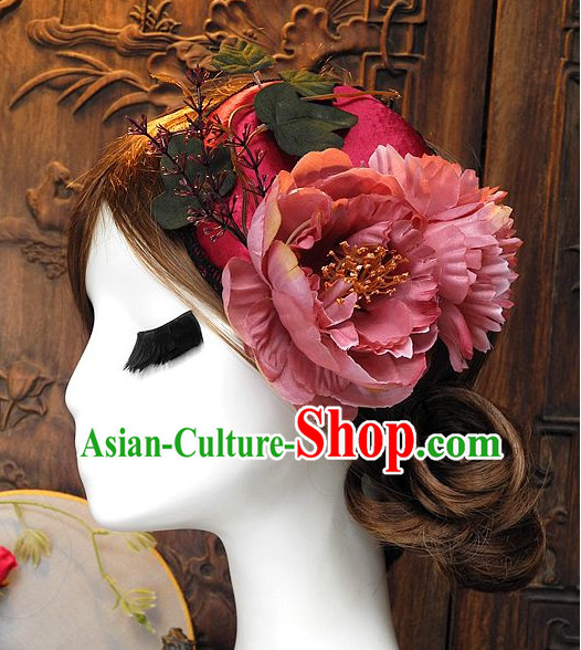 Top Imperial Royal Handmade Flower Decoration Hat for Ladies