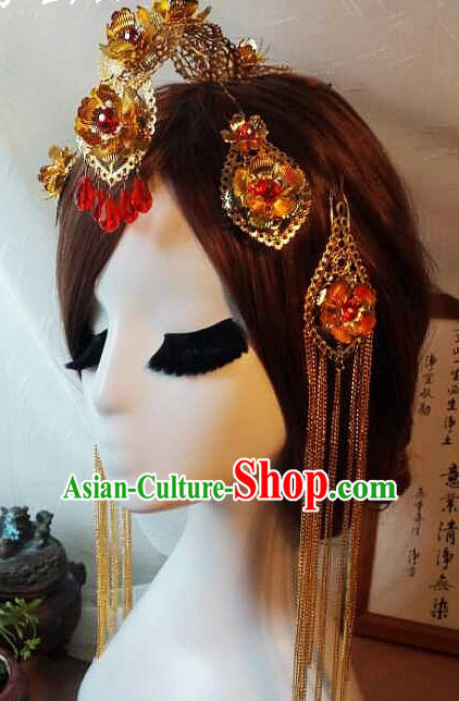 Ancient Chinese Empress Princess Queen Hair Style Accessories Hair Sticks Clips Hair Pin Hair Pieces Combs Ancient Chinese Chopsticks Asian Wedding Bridal Hair Ornaments Crown