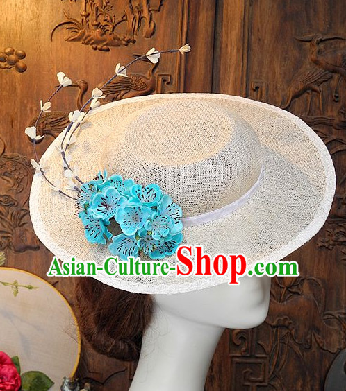 Top Handmade Flower Decoration Hat Dress Hat for Ladies