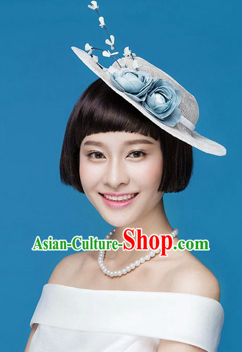 Top Handmade Flower Decoration Hat Dress Hat for Ladies