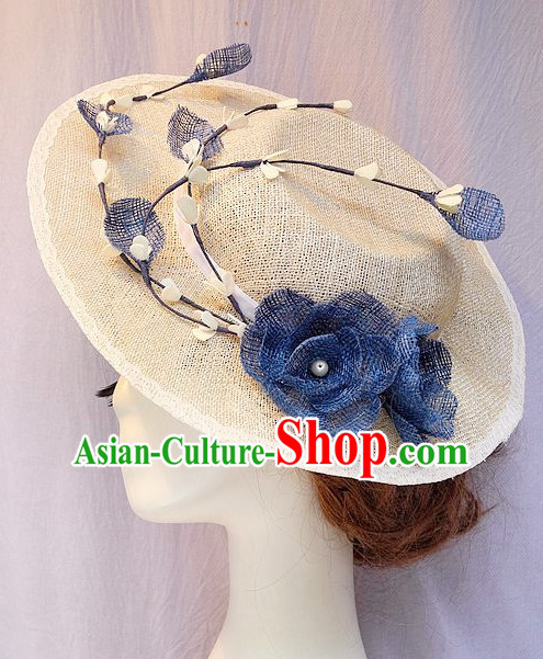 Top Handmade Flower Decoration Hat Dress Hat for Ladies