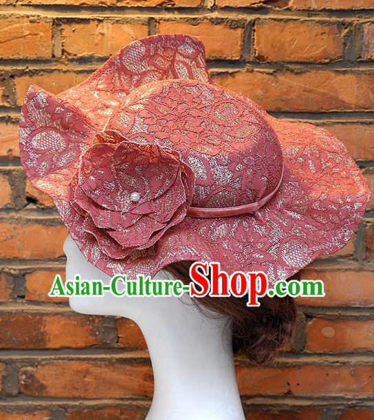 Top Handmade Flower Decoration Hat Dress Hat for Ladies