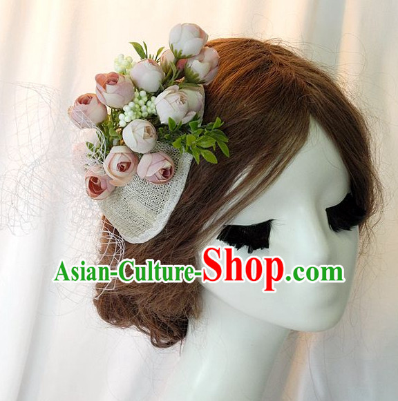 Top Handmade Flower Decoration Hat Dress Hat for Ladies