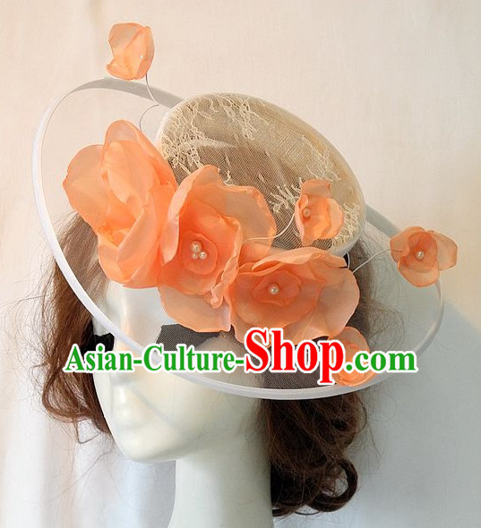 Top Handmade Flower Decoration Hat Dress Hat for Ladies