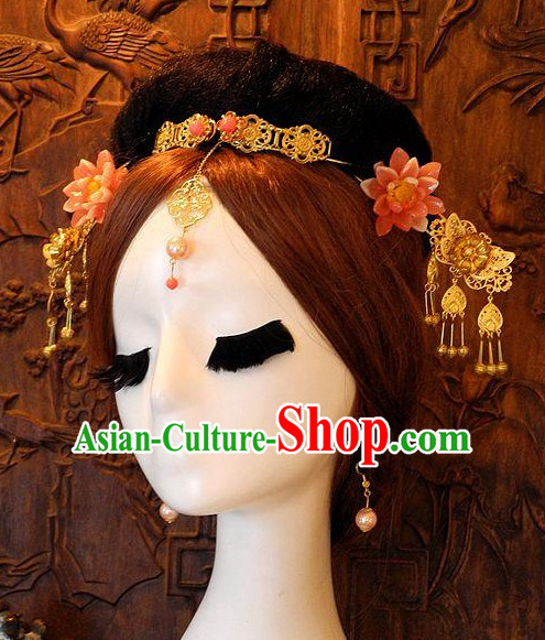 Ancient Chinese Empress Princess Queen Hair Style Accessories Hair Sticks Clips Hair Pin Hair Pieces Combs Ancient Chinese Chopsticks Asian Wedding Bridal Hair Ornaments Crown