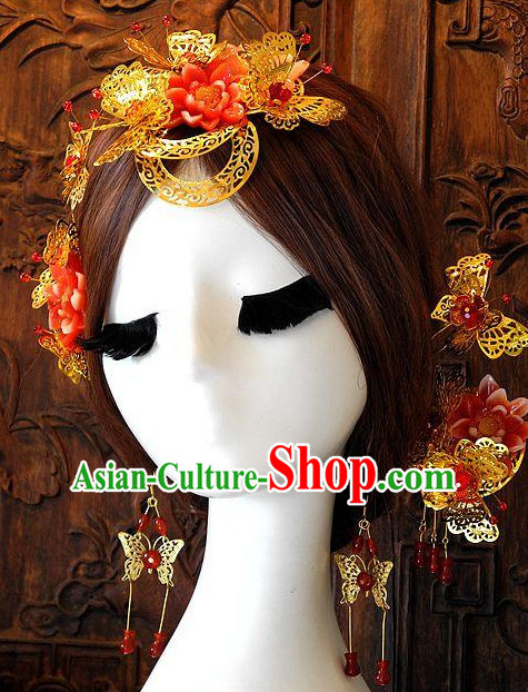 Ancient Chinese Empress Princess Queen Hair Style Accessories Hair Sticks Clips Hair Pin Hair Pieces Combs Ancient Chinese Chopsticks Asian Wedding Bridal Hair Ornaments Crown