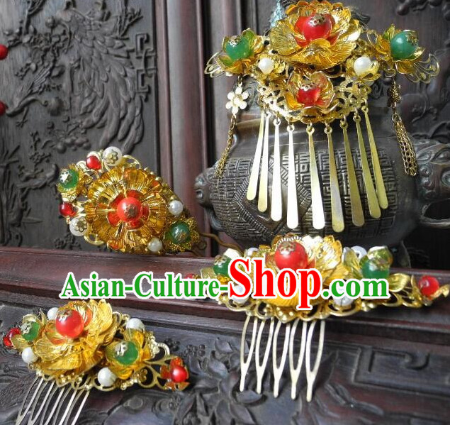 Ancient Chinese Empress Princess Queen Hair Style Accessories Hair Sticks Clips Hair Pin Hair Pieces Combs Ancient Chinese Chopsticks Asian Wedding Bridal Hair Ornaments Crown