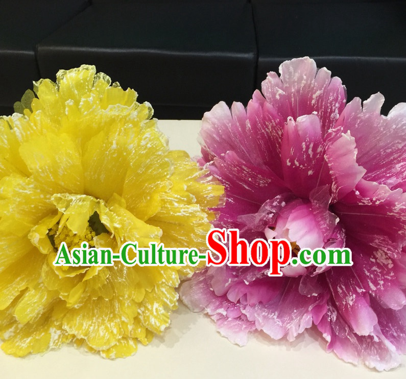 Chinese Peony Flower Dance Props for Adults or Kids