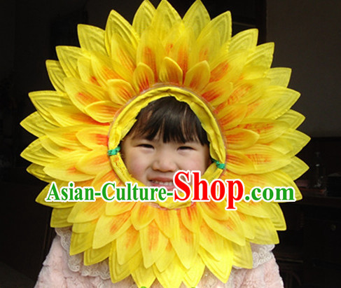 Beautiful Sunflower Face Props for Children