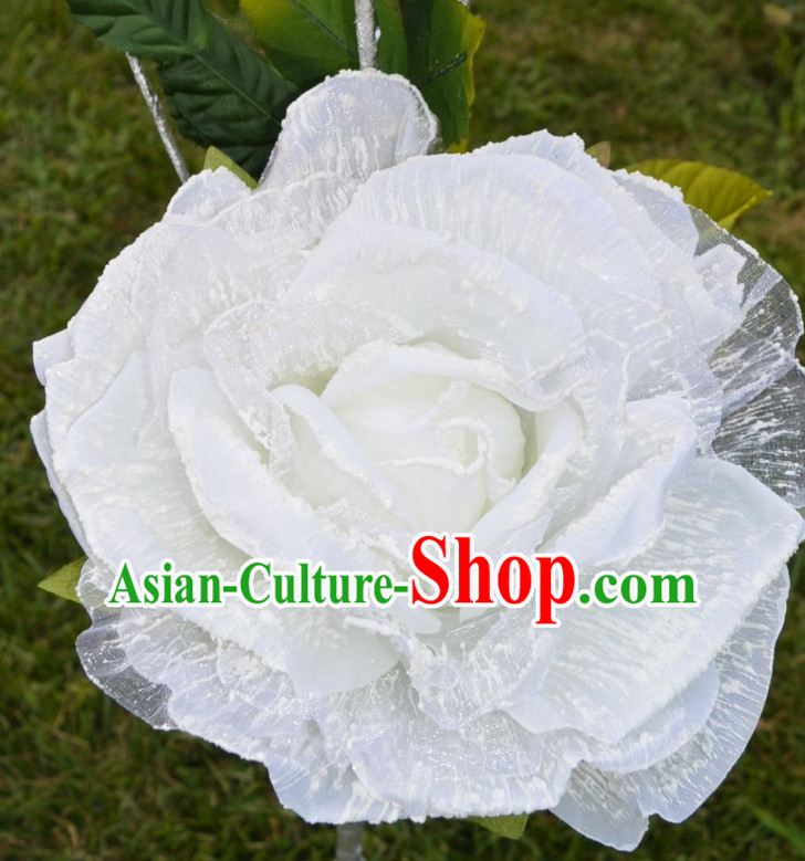 0.75 Meter Big White Rose Dance Props Props for Dance Dancing Props for Sale for Kids Dance Stage Props Dance Cane Props Umbrella Children Adults