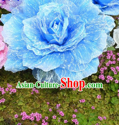 0.75 Meter Big Blue Flower Dance Props Props for Dance Dancing Props for Sale for Kids Dance Stage Props Dance Cane Props Umbrella Children Adults