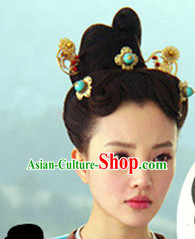 Chinese Ancient Lady Black Wig Wigs and Hair Accessories