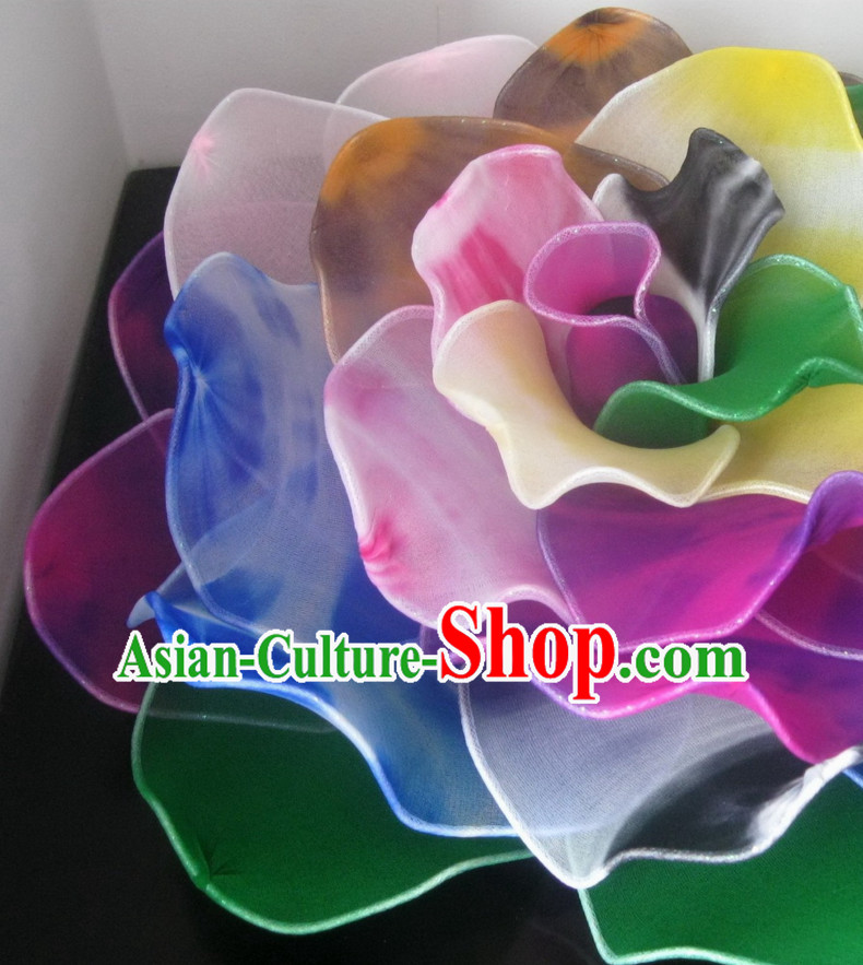 0.7 Meter Big Rainbow Color Rose Flower Dance Props Props for Dance Dancing Props for Sale for Kids Dance Stage Props Dance Cane Props Umbrella Children Adults