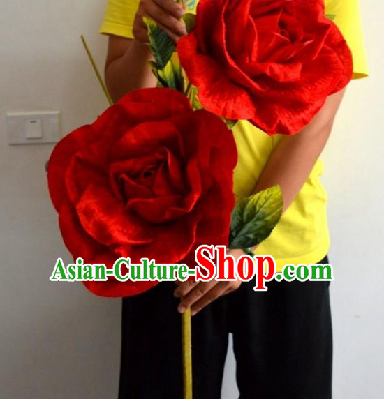 Big Red Rose Flower Dance Props Props for Dance Dancing Props for Sale for Kids Dance Stage Props Dance Cane Props Umbrella Children Adults