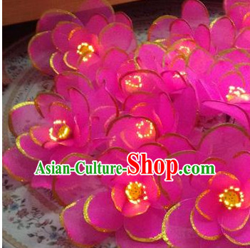 Big Luminous Handmade Lotus Dance Props Props for Dance Dancing Props for Sale for Kids Dance Stage Props Dance Cane Props Umbrella Children Adults