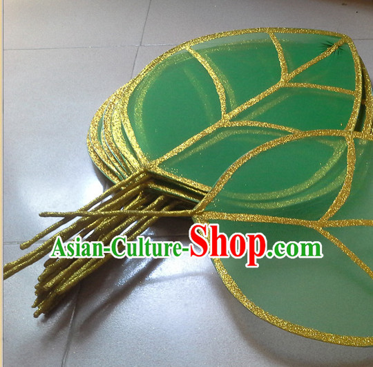 Big Beautiful Handmade Green Leaf Stage Performance Dance Props Dancing Prop Decorations