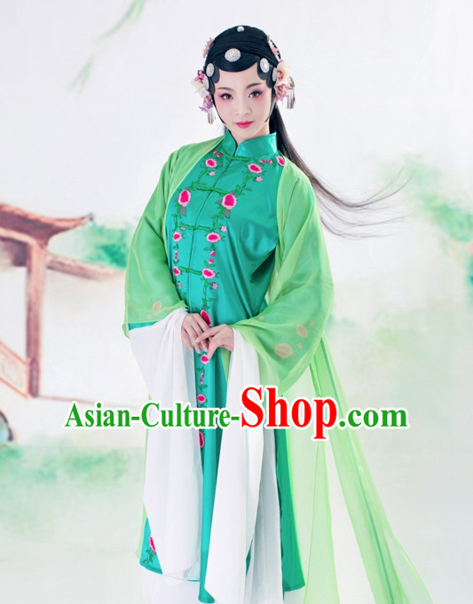 Chinese Classic Mandarin Hanfu Costumes and Headdress Complete Set for Women