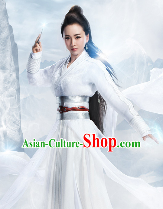 Chinese Ancient Swordswoman Knight Costume Complete Set for Women Youth Teenagers Kids