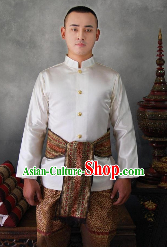 Traditional National Thai Dress Thai Traditional Dress Dresses Wedding Dress online for Sale Thai Clothing Thailand Clothes Complete Set for Men Boys Youth