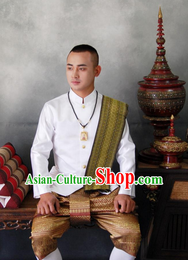 Traditional National Thai Dress Thai Traditional Dress Dresses Wedding Dress online for Sale Thai Clothing Thailand Clothes Complete Set for Men Boys Youth