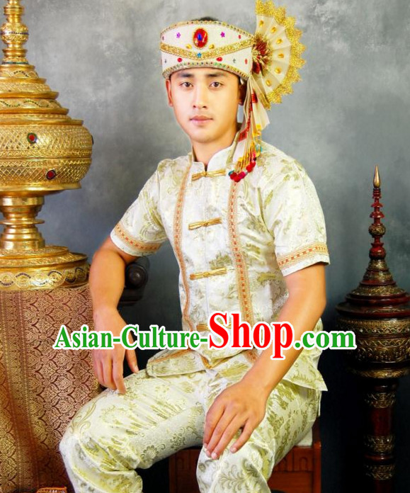 Traditional National Thai Dress Thai Traditional Dress Dresses Wedding Dress online for Sale Thai Clothing Thailand Clothes Complete Set for Men Boys Youth