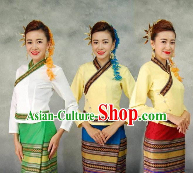 Traditional National Thai Dress Thai Traditional Dress Dresses Wedding Dress online for Sale Thai Clothing Thailand Clothes Complete Set for Women Girls Adults Youth Kids