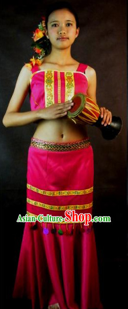 Traditional National Thai Dance Costumes Dress Thai Traditional Dress Dresses Wedding Dress online for Sale Thai Clothing Thailand Clothes Complete Set for Women Girls Adults Youth Kids