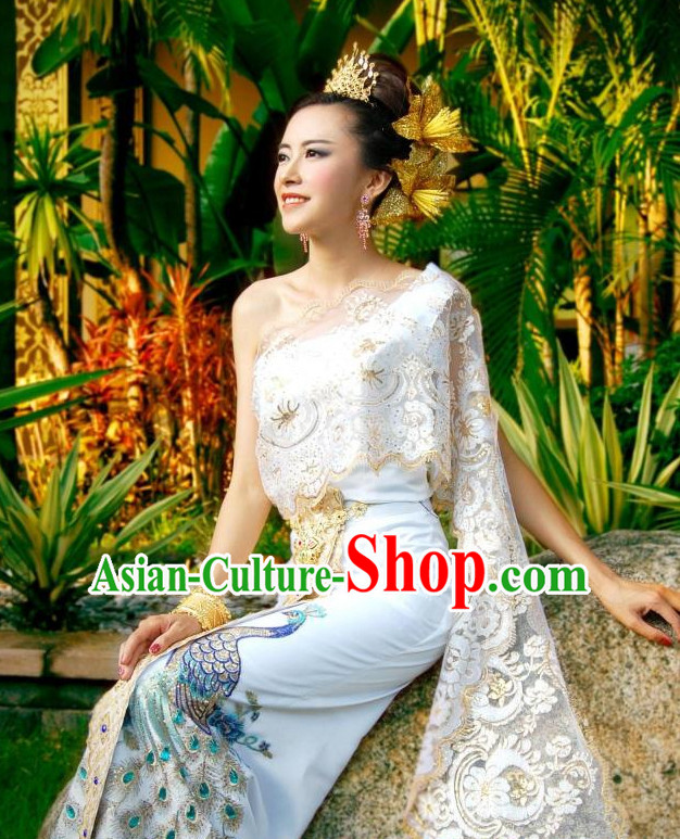 Traditional National Thai Garment Dress Thai Traditional Dress Dresses Wedding Dress online for Sale Thai Clothing Thailand Clothes Complete Set for Women Girls Adults Youth Kids