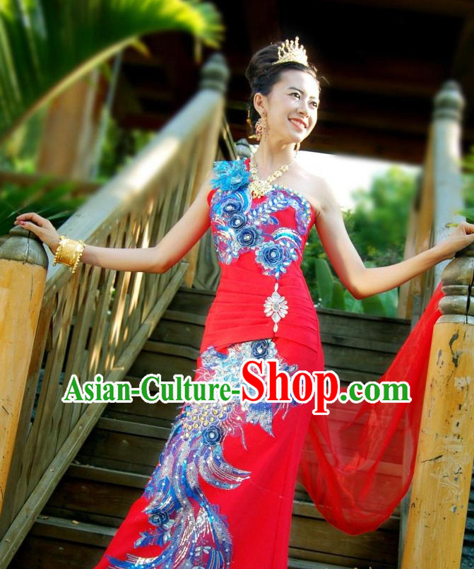 Traditional National Thai Garment Dress Thai Traditional Dress Dresses Wedding Dress online for Sale Thai Clothing Thailand Clothes Complete Set for Women Girls Adults Youth Kids