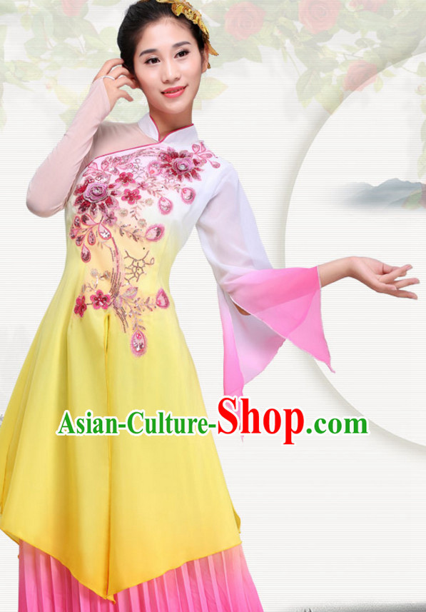 Chinese Folk Group Dance Costumes Dress online for Sale Complete Set for Women Girls Adults Youth Kids