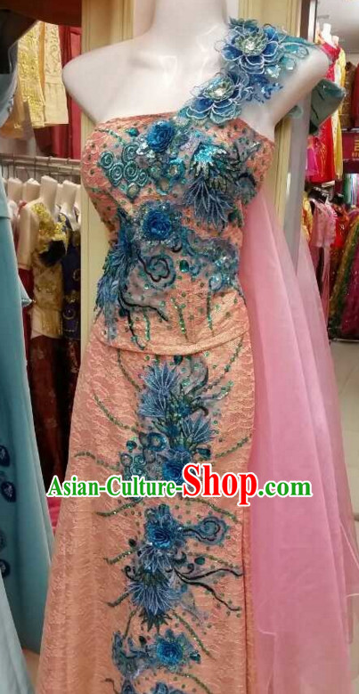 Top Traditional National Thai Garment Dress Thai Traditional Dress Dresses Wedding Dress Complete Set for Women Girls Adults Youth Kids