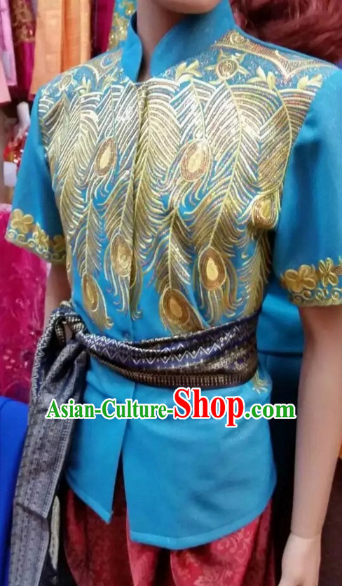 Top Traditional National Thai Garment Dress Thai Traditional Dress Dresses Wedding Dress Complete Set for Men Boys Youth Kids Adults