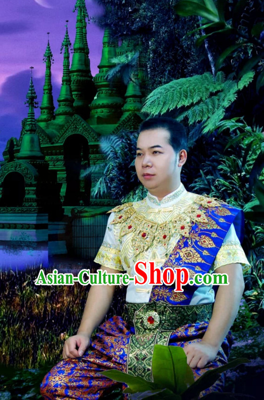 Top Traditional National Thai Garment Dress Thai Traditional Dress Dresses Wedding Dress Complete Set for Men Boys Youth Kids Adults