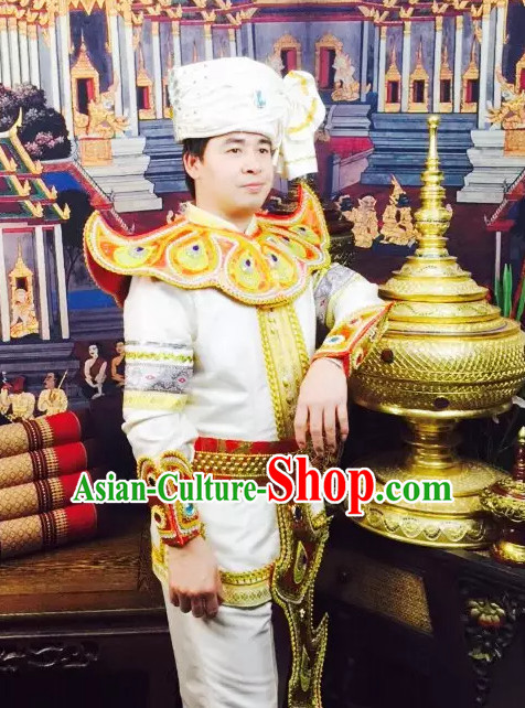 Top Traditional National Thai Garment Dress Thai Traditional Dress Dresses Wedding Dress Complete Set for Men Boys Youth Kids Adults