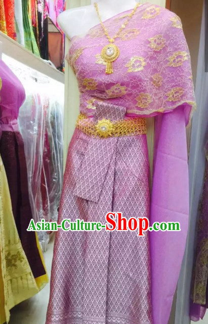 Top Traditional National Thai Garment Dress Thai Traditional Dress Dresses Wedding Dress Complete Set for Women Girls Youth Kids Adults