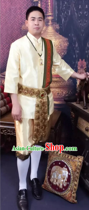 Top Traditional National Thai Garment Dress Thai Traditional Dress Dresses Wedding Dress Complete Set for Men Boys Youth Kids Adults