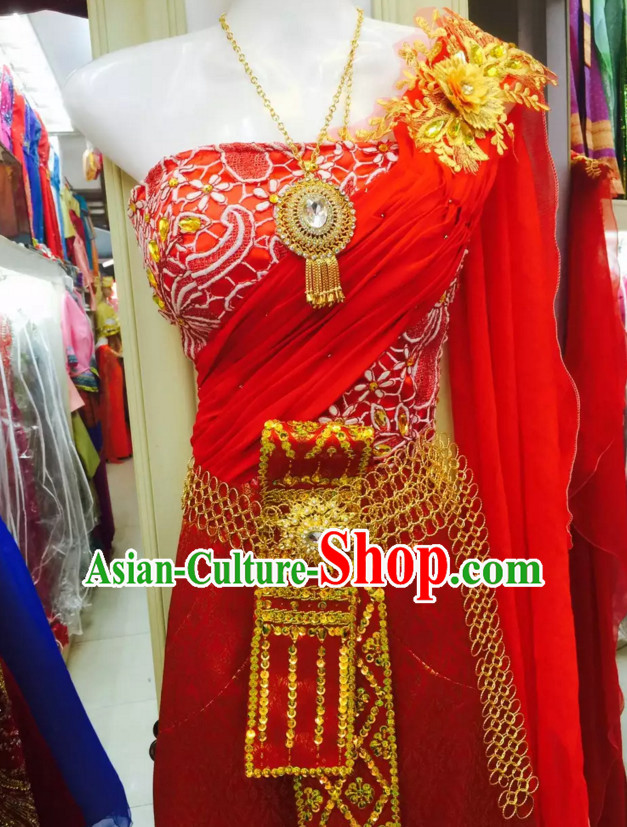 Top Traditional National Thai Costumes Garment Dress Thai Traditional Dress Dresses Wedding Dress Complete Set for Women Girls Youth Kids Adults