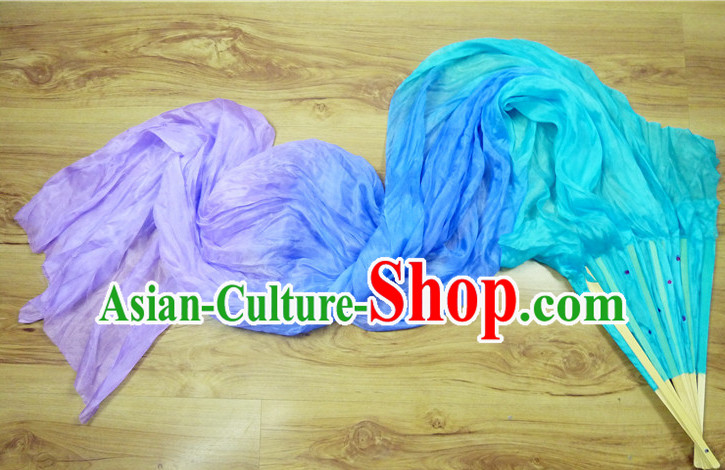 Pure Silk Color Transition Changing Competition Chinese Dance Fan Cultural Fans