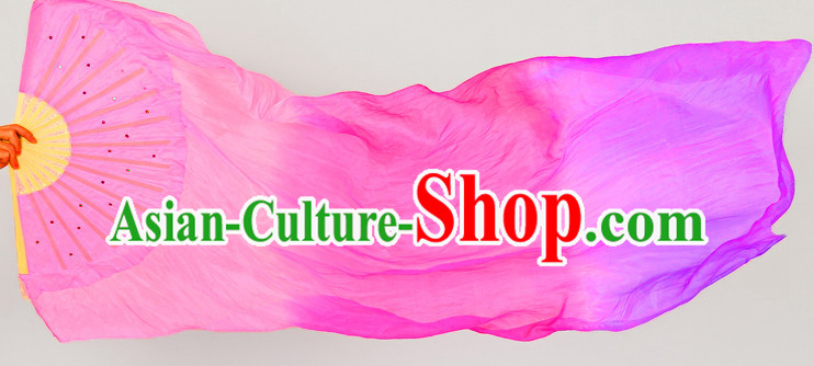 Pure Silk Color Transition Changing Competition Chinese Dance Fan Cultural Fans