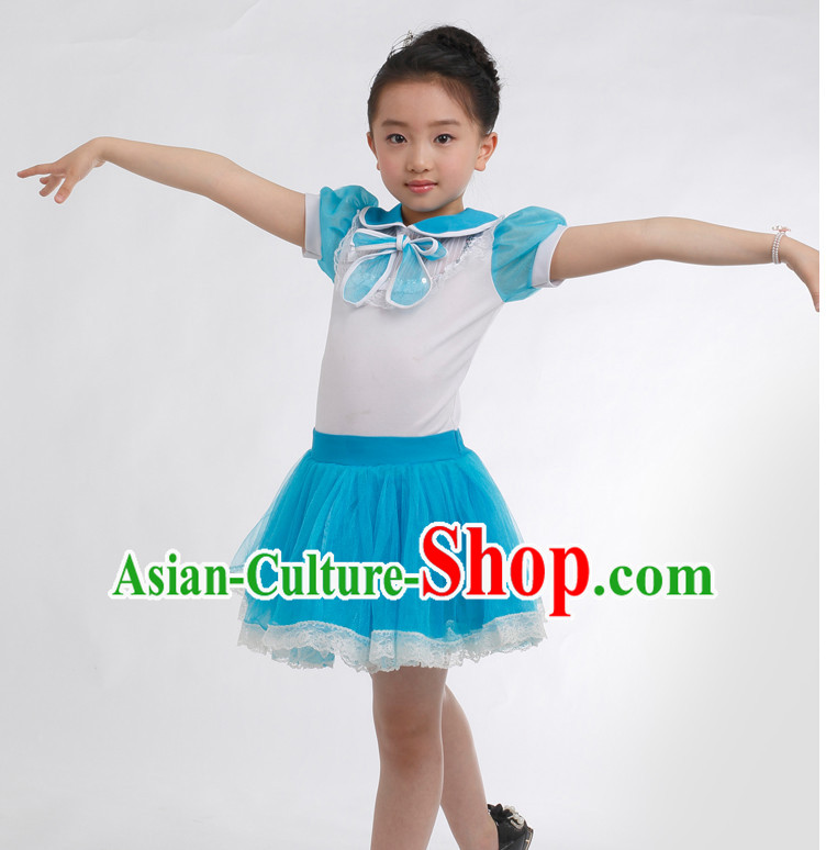 Chinese Competition Modern Dance Costumes Kids Dance Costumes Folk Dances Ethnic Dance Fan Dance Dancing Dancewear for Children