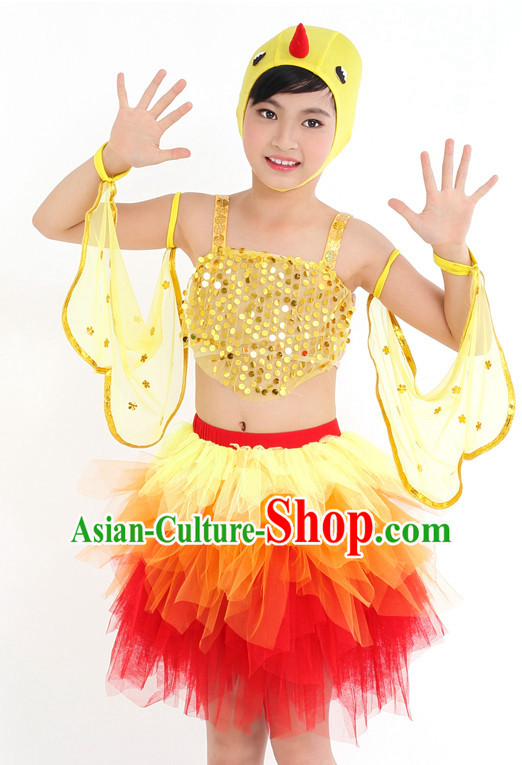 Chinese Competition Dance Costumes Kids Dance Costumes Folk Dances Ethnic Dance Fan Dance Dancing Dancewear for Children